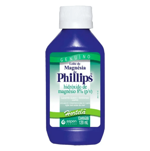 Leite de Magnésia Phillips Sabor Hortelã Suspensão Oral 120ml